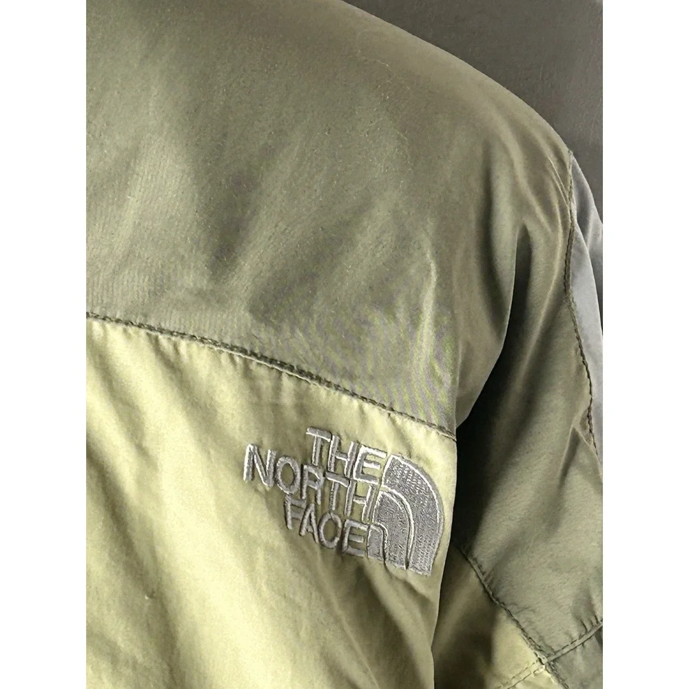 The North Face Light weight outer soft shell jacket Green/Grey Large NO‎ HOOD